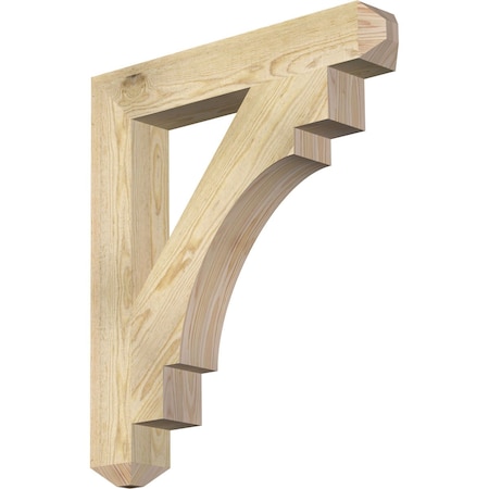 Ekena Millwork Merced Craftsman Rough Sawn Bracket, Douglas Fir, 4"W x 26"D x 30"H BKT04X26X30MRC04RDF